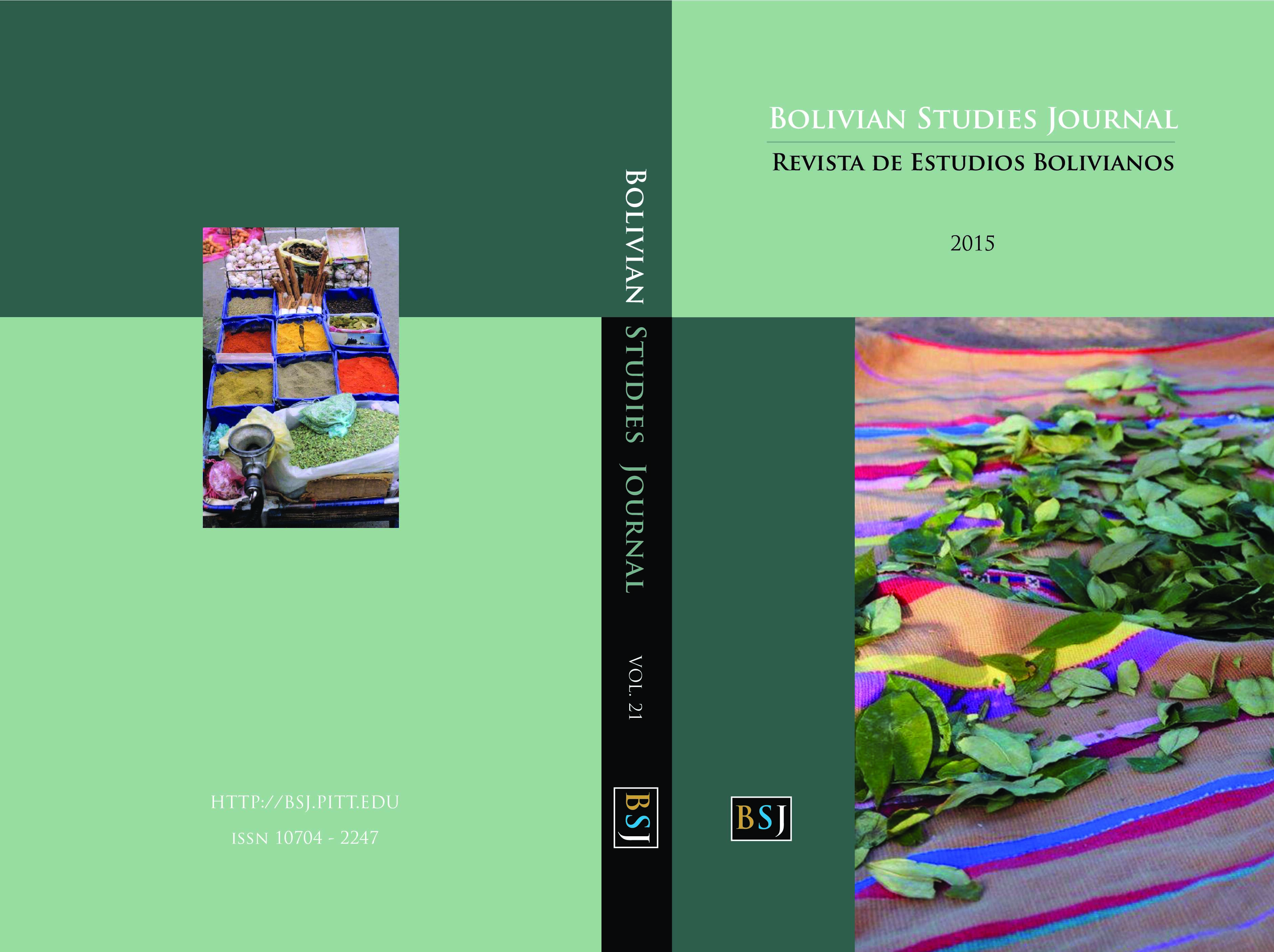 					Visualizar Bolivian Studies Journal Vol. 21, 2015
				